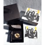 ROYAL MINT: A 'QUEEN' (ROCK GROUP) 2020 UK QUARTER OUNCE GOLD PR0OF COIN