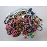A COLLECTION OF BEAD NECKLACES