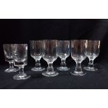 FIVE VICTORIAN DRINKING GLASSES