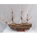 A BUILT KIT MODEL OF H.M.S.VICTORY