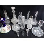 A COLLECTION OF DECANTERS