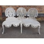 A VICTORIAN STYLE CAST METAL BENCH