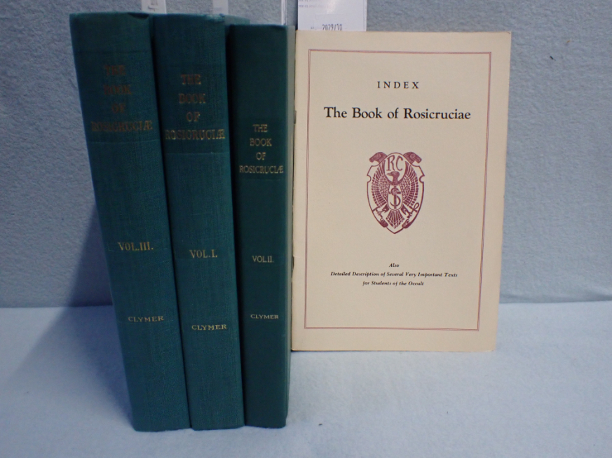 R. SWINBURNE CLYMER: 'THE BOOK OF ROSICRUCIAE', 3 VOLS.