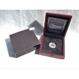 A HM QUEEN ELIZABETH II 'PLATINUM WEDDING' PLATINUM PROOF ONE POUND COIN