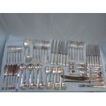 A 1930S SILVER PLATED CANTEEN OF CUTLERY