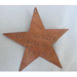 A COPPER FIVE-POINTED STAR BADGE/PENDANT