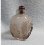 A CHINESE CRYSTAL SNUFF BOTTLE