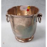 A SILVER MINIATURE CHAMPAGNE BUCKET