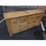 A CONTEMPORARY OAK SIDEBOARD