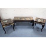 THREE MODERN CHINOISERIE LOW TABLES