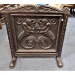 A FRENCH RENAISSANCE STYLE CARVED OAK GROTESQUE PANEL