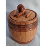 A VICTORIAN STONEWARE TOBACCO JAR