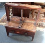 A GEORGE III OAK LINEN PRESS