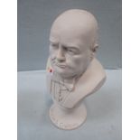 A RE-CONSTITUTED BUST OF WINSTON CHURCHILL