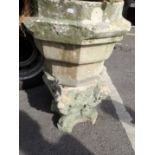 A PAIR OF LARGE VICTORIAN OCTAGONAL CHIMNEY POT TOPS