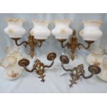 A COLLECTION OF CAST WALL-LIGHT FITTINGS