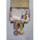 A FIRST WORLD WAR PAIR OF MEDALS