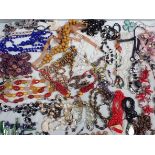 A COLLECTION OF BEAD NECKLACES