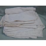 A COLLECTION OF LARGE VINTAGE TABLE CLOTHS