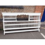 A LARGE VICTORIAN STYLE WHITE PAINTED PLATE RACK