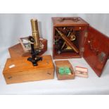 TWO VICTORIAN CASED MICROSCOPES