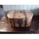 ELM AND PINE IRON BOUND STEAMED BOX