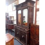 A LARGE 19TH CENTURY BELGIAN OAK BUFFET