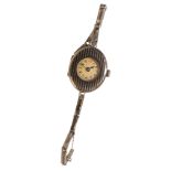 A LADIES SILVER WRISTWATCH