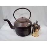 A VICTORIAN CAST IRON KETTLE