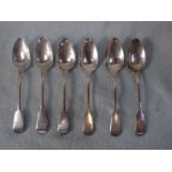 A SET OF SIX GEORGIAN SILVER TEASPOONS