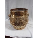 A LARGE BRASS JARDINIERE