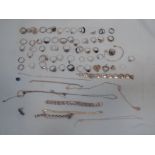 A QUANTITY OF MARKED SILVER JEWELLERY