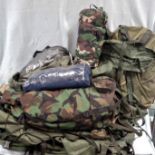 A COLLECTION OF CAMOUFLAGE CAMPING GEAR