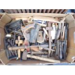 A COLLECTION OF OLD WOODWORKING TOOLS