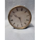 A FRENCH BRASS DRUM CASED CLOCK