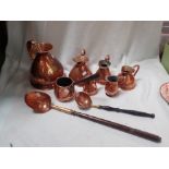 A COLLECTION OF 19TH CENTURY COPPER MEASURES