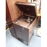 AN HMV 157 MODEL CABINET GRAMOPHONE