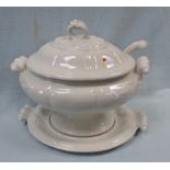 A LARGE WHITEWARE SOUP TUREEN