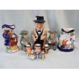 A COLLECTION OF TOBY JUGS