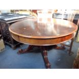 VICTORIAN EXTENDING PEDESTAL DINING TABLE