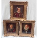 THREE 19TH CENTURY OIL ON CANVAS PORTRAITS