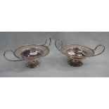 A PAIR OF MAPPIN & WEBB SILVER BON-BON DISHES