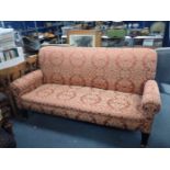 A LARGE VICTORIAN SOFA