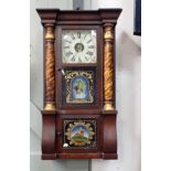 A 19TH CENTURY AMERICAN WALL CLOCK BY SETH THOMAS