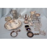 A QUANTITY OF SILVER-PLATED ITEMS