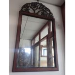 A REPRODUCTION ART DECO STYLE WALL MIRROR