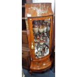 A REPRODUCTION FRENCH KINGWOOD CORNER VITRINE