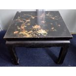 A CHINESE LACQUERED OCCASIONAL TABLE