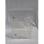 A PERSPEX COUNTER-TOP JEWELLERY DISPLAY CABINET