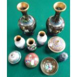 A COLLECTION OF CLOISONNE WARE